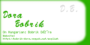 dora bobrik business card